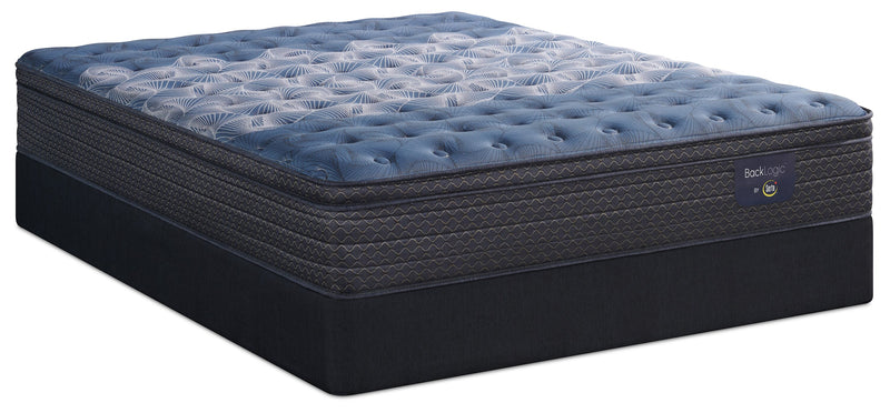 Ensemble matelas semi-ferme à Euro-plateau Back Logic 1.1 de Serta pour grand lit