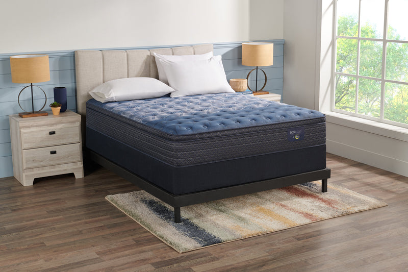 Ensemble matelas semi-ferme à Euro-plateau Back Logic 1.1 de Serta pour grand lit