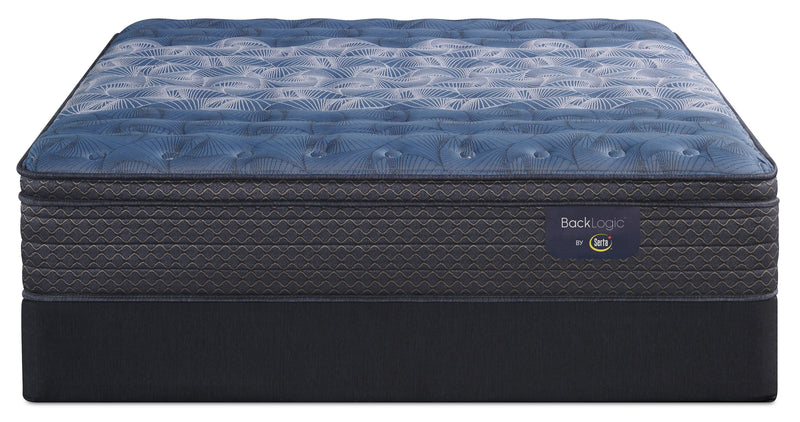 Ensemble matelas semi-ferme à Euro-plateau Back Logic 1.1 de Serta pour lit double