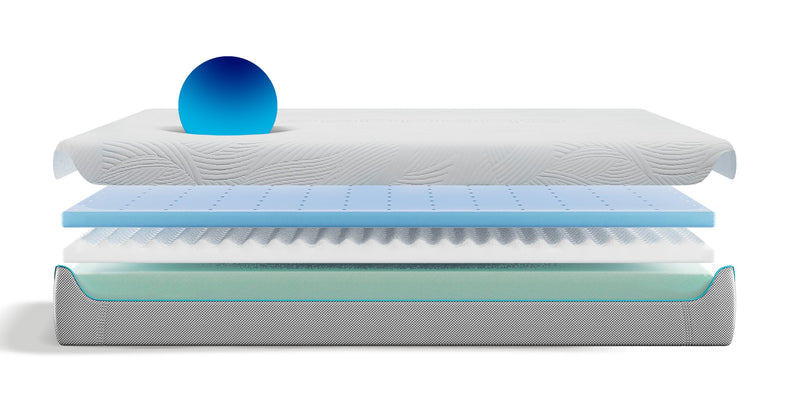 Matelas moelleux à surface lisse S7 de Bedgear pour lit simple