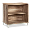 Bibliothèque Bergen Circle de 30,35 po à 2 tablettes - bois naturel 