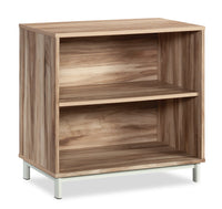 Bibliothèque Bergen Circle de 30,35 po à 2 tablettes - bois naturel