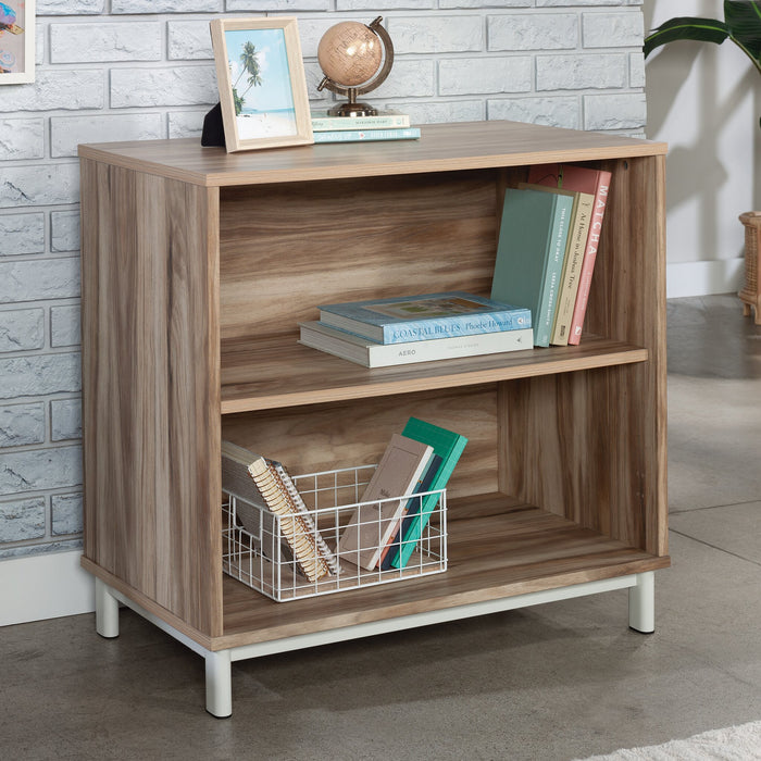 Bibliothèque Bergen Circle de 30,35 po à 2 tablettes - bois naturel 