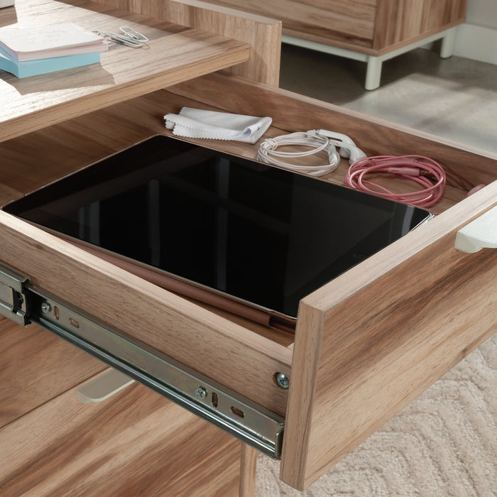 Classeur Bergen Circle de 15,67 po de qualité commerciale à 3 tiroirs - bois naturel 