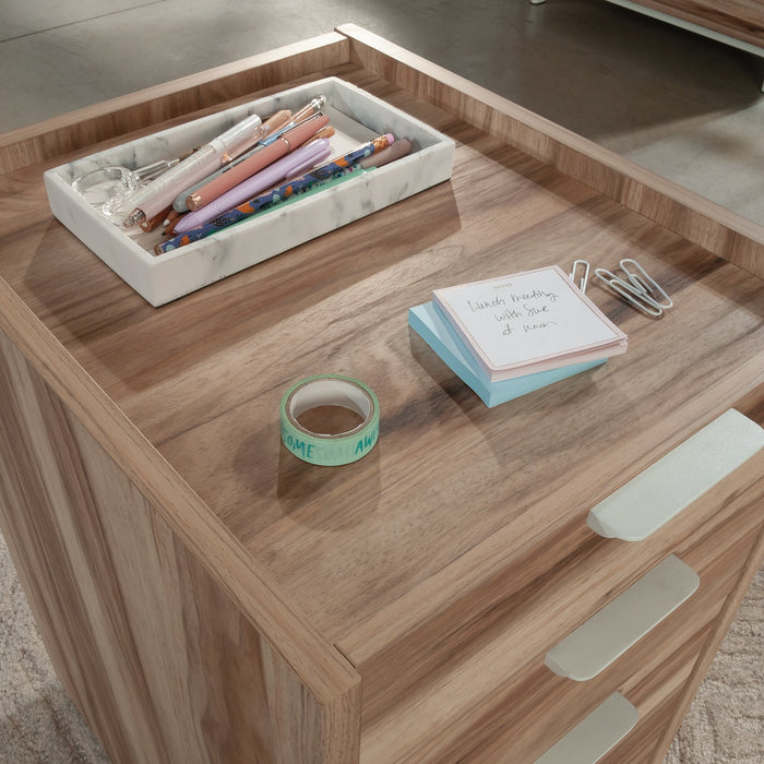 Classeur Bergen Circle de 15,67 po de qualité commerciale à 3 tiroirs - bois naturel 