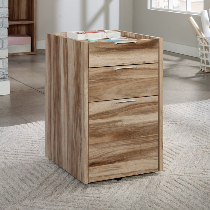 Classeur Bergen Circle de 15,67 po de qualité commerciale à 3 tiroirs - bois naturel 