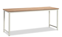 Bureau de type table Bergen Circle de 71,10 po de qualité commerciale - bois naturel