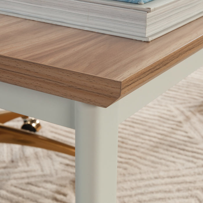 Bureau de type table Bergen Circle de 71,10 po de qualité commerciale - bois naturel