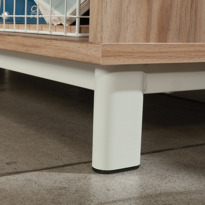 Bahut Bergen Circle de 45,04 po de qualité commerciale - bois naturel