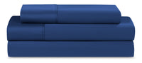 Ensemble de draps Hyper-Cotton BEDGEARMD 3 pièces pour lit simple - bleu marine