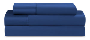 Ensemble de draps Hyper-Cotton BEDGEARMD 3 pièces pour lit simple - bleu marine