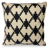 Coussin décoratif à motif pour l’intérieur et l’extérieur - noir et beige