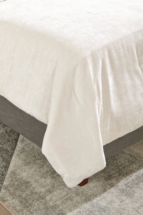 Ensemble d’édredon Bellflower Grove de 3 pièces pour très grand lit - crème