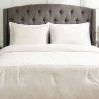  Ensemble d’édredon Bellflower Grove de 3 pièces pour lit double ou grand lit - crème