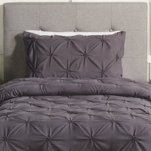 Brianna Dark Grey 2-Piece Twin Comforter Set | Ensemble d'édredon Brianna 2 pièces gris foncé pour lit simple | BRIDG2TW