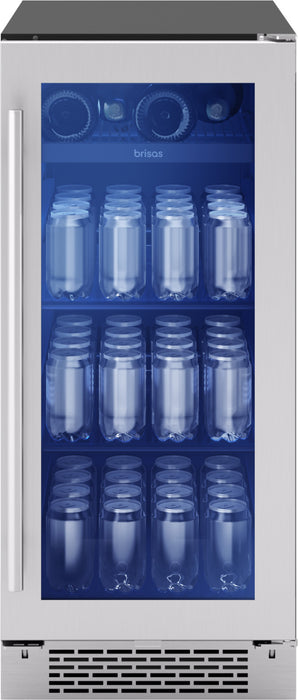 Refroidisseur à boissons Brisas par Zephyr de 15 po - acier inoxydable - BBV15C01AG