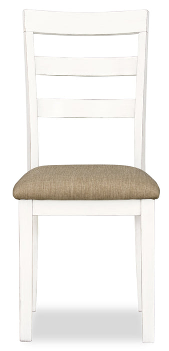 Ensemble de salle à manger Bryn 3 pièces avec table de 42 po à abattant et 2 chaises - deux teintes, blanc et brun