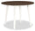 ["Table de salle à manger ronde Bryn de 42 po avec abattant - deux teintes, blanc et brun"]
