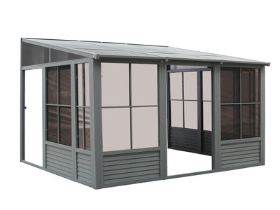 Gazebo Penguin Florence - Wall Mounted Solarium 10x12 Metal Roof|Gazebo Penguin Florence - Solarium mural 10x12 Toit d'acier