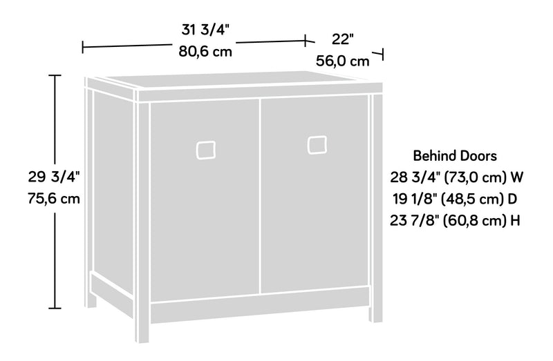 Armoire tout usage Cannery Bridge de 31,72 po de qualité commerciale - brune