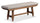 ["Banc de salle à manger Cedar de 60 po (L) en pin et tissu de polyester, avec base à tréteaux - brun"]