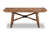 Table de salle à manger Cedar de 72,07 po (L) en pin avec base à tréteaux - brune
