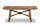 Table de salle à manger Cedar de 72,07 po (L) en pin avec base à tréteaux - brune