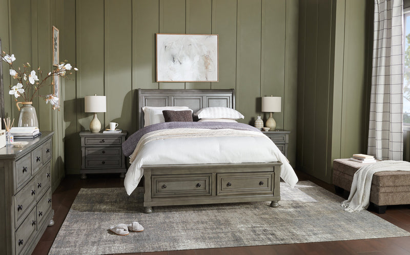 Commode de chambre à coucher Chelsea de 60 po (L) x 38 po (H) à 7 tiroirs - grise