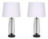 Ensemble 2 lampes de table Clare de Kort & Co. de 27 po noir mat avec recharge USB