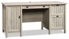 Bureau d'ordinateur Costa de calibre commercial - marron blanchi