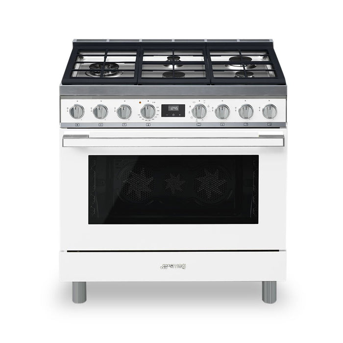 Cuisinière hybride Smeg Portofino de 4,5 pi3 - CPF36UGMWH