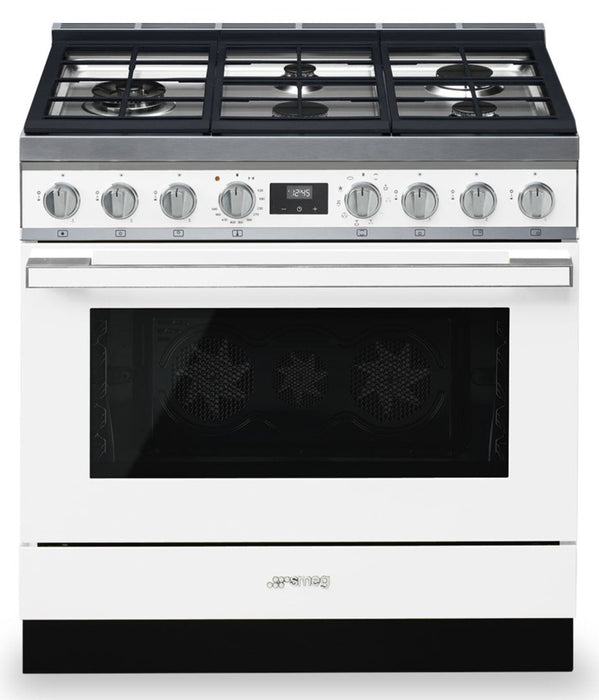 Cuisinière hybride Smeg Portofino de 4,5 pi3 - CPF36UGMWH