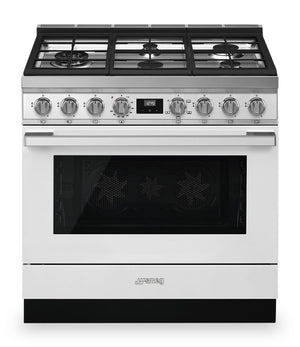 Cuisinière à gaz Smeg Portofino de 4,5 pi3 - CPF36UGGWH