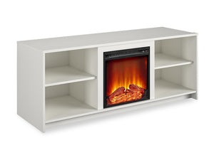 Meuble pour téléviseur Mainstays Courtland d’Ameriwood Home avec foyer électrique pour téléviseurs jusqu’à 65 po - blanc