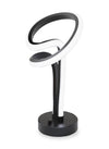 Lampe de table à DEL de 11 po noir mat et or rose à conception de boucle