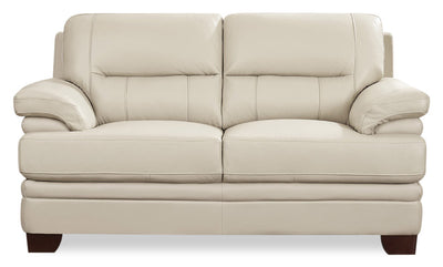 Hydeline Luxor Leather Loveseat - Vanilla | Luxor Causeuse en cuir – Vanille