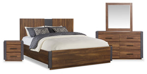 Ensemble de chambre à coucher Dante 6 pièces avec grand lit