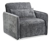 Fauteuil-lit Dawn de 42 po en tissu de chenille - gris