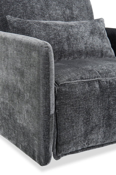 Fauteuil-lit Dawn de 42 po en tissu de chenille - gris