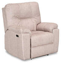  Fauteuil à inclinaison électrique Dawson de 40 po fabriqué au Canada en tissu avec port USB - beige