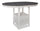 ["Table de salle à manger ronde Dena de 42 po à 60 po (L) de hauteur comptoir et avec rallonge - gris tourterelle"]