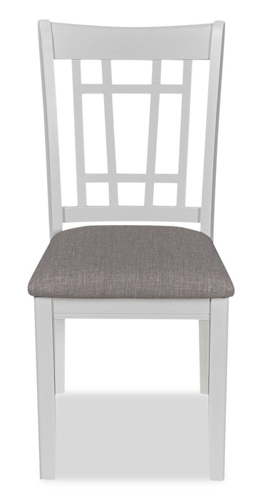 Chaise de salle à manger Dena en tissu d’apparence lin - gris tourterelle