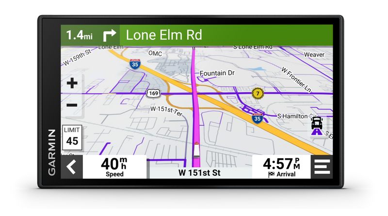 Garmin Dēzl™ Otr610 Gps De Camion 6\" - Camera De Tableau De Bord Avec Itineraires Personnalises Et Ecran Tactile De 6\"