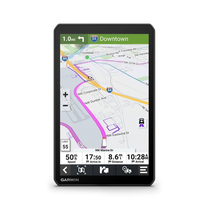 Garmin Dēzl™ Otr810 Gps De Navigation Pour Camions De 8\" - Camera De Tableau De Bord Avec Itineraires Personnalises Et Ecran Tactile De 8\"