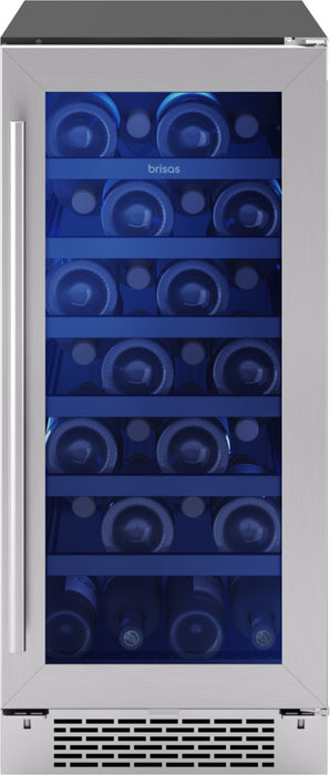 Refroidisseur à vin Brisas par Zephyr de 15 po - acier inoxydable - BWN15C01AG 
