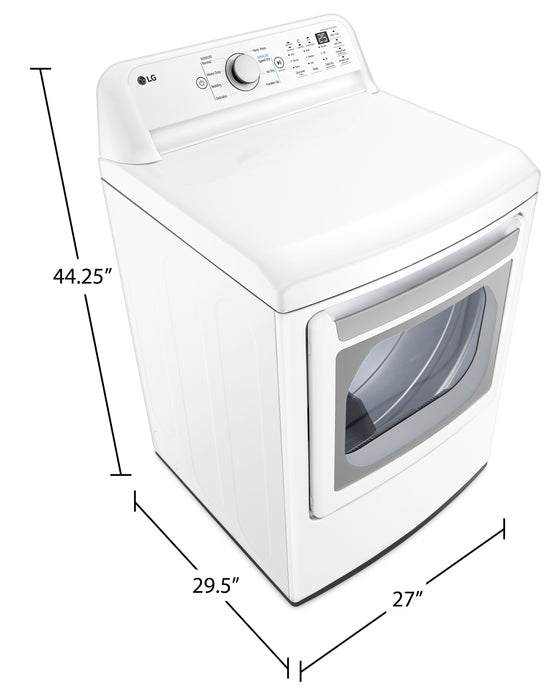Sécheuse électrique LG de 7,3 pi³ - blanche - DLE7150W
