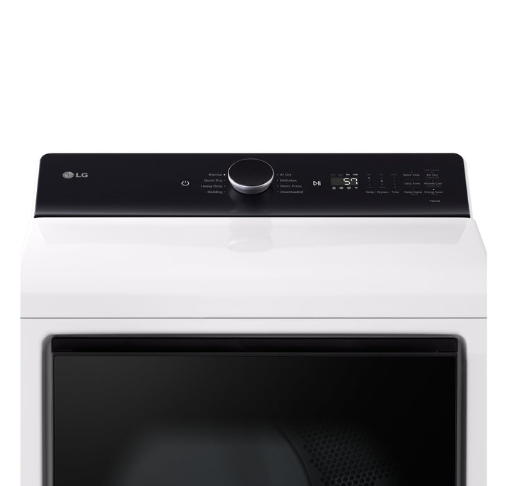 Laveuse à chargement par le haut LG 6,1 pi³ avec EasyUnload et sécheuse électrique LG 7,3 pi³ avec EasyLoad - blanches