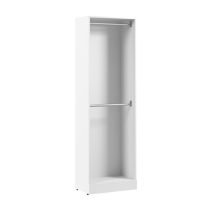 Système de garde-robe modulaire à 2 espaces pour suspendre Florence de Bestar de 25 po - blanc
