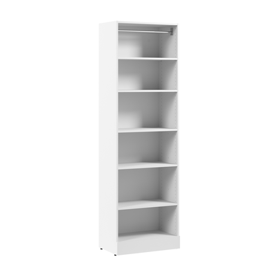 Bestar Florence 25" Modular Reach-In/Walk-In Closet System with Shelves - White|Système de garde-robe et pièce-penderie modulaire Florence de Bestar de 25 po avec tablettes - blanc