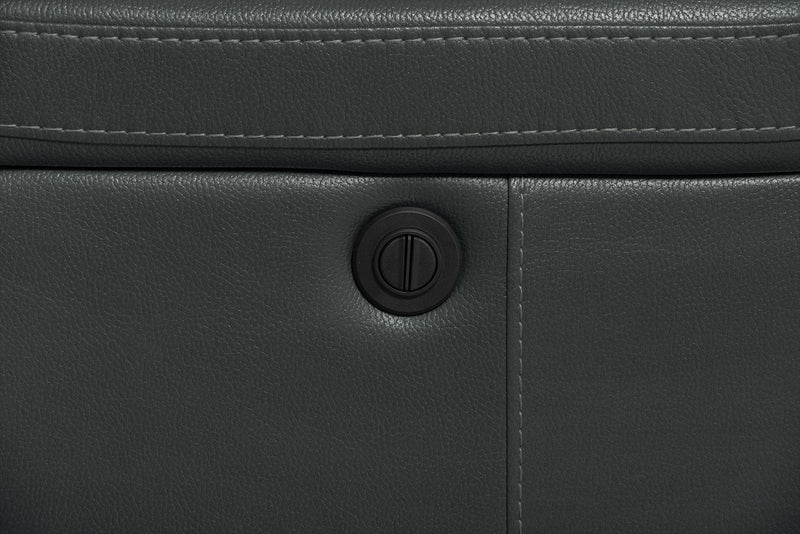 Fauteuil à inclinaison électrique Leo de 41 po en tissu d’apparence cuir - gris